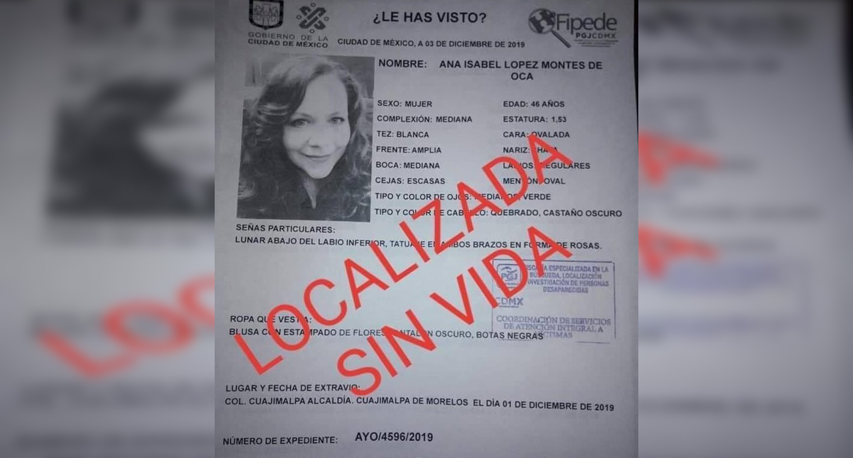 Localizan en Cuajimalpa casa donde presuntamente fue asesinada Ana López Montes de Oca
