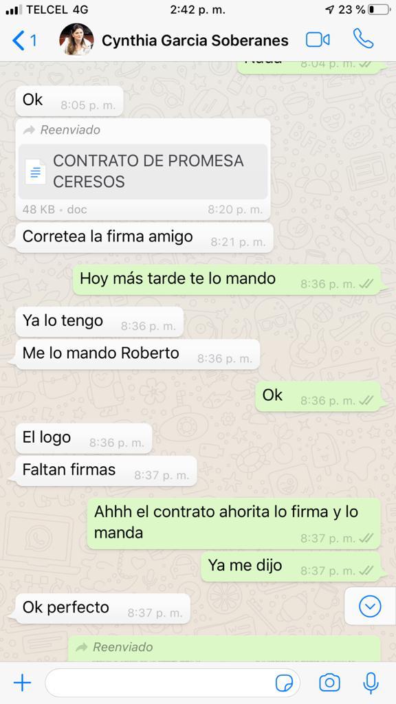 Filtran promesa de contrato de empresa para prestar servicios a cárceles de Baja California - baja-california-contrato-alimentos-ceresos-02-conversacion-cynthia