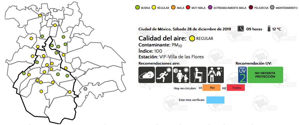 Valle de México amanece este sábado con calidad del aire regular - calidad-del-aire