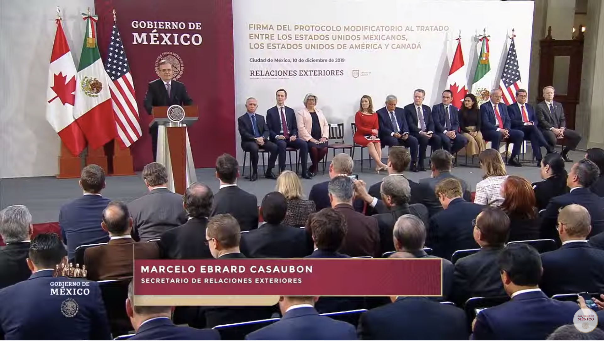 Firma del Protocolo Modificatorio al Tratado entre México, Estados Unidos y Canadá