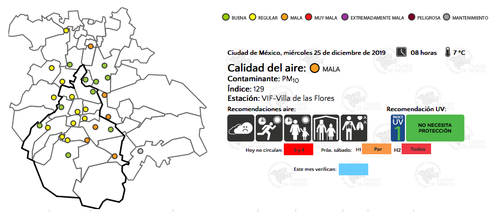 Sureste y noreste del Valle de México amanecen con mala calidad del aire - captura-de-pantalla-2019-12-25-a-las-082527