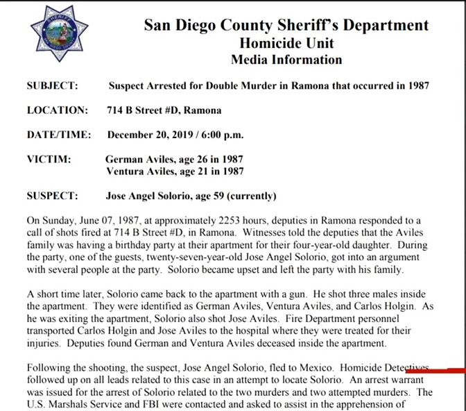 México extradita a EE.UU. a presunto homicida buscado desde 1987 - comunicado-de-la-extradicion-y-detencion-de-un-fugitivo-mexicano-sospechoso-de-dos-asesinatos