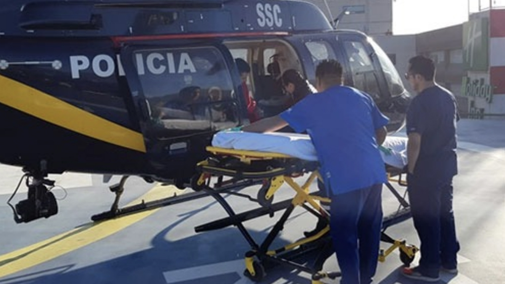 Cóndores apoyan a policías que volcaron en Venustiano Carranza Cóndores apoyan a policías que volcaron en Venustiano Carranza