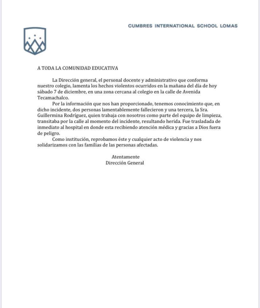 Dos muertos y una mujer herida tras balacera en la alcaldía Miguel Hidalgo - cumbres-balacera-tecamachalco