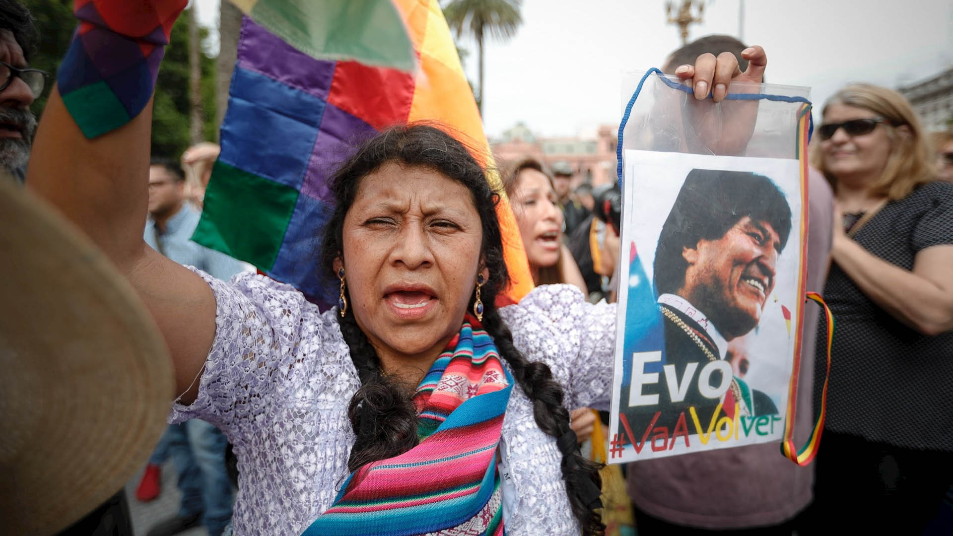 Evo Morales asiste a marcha en Argentina - evo-morales-marcha-buenos-aires-argentina-2