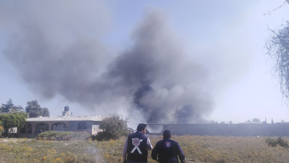 Explota material pirotécnico en bodega de Tepeaca, Puebla