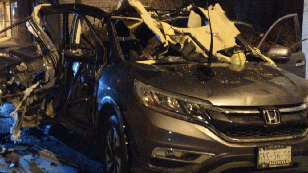 Dos granadas causan explosión de camioneta en Irapuato, Guanajuato