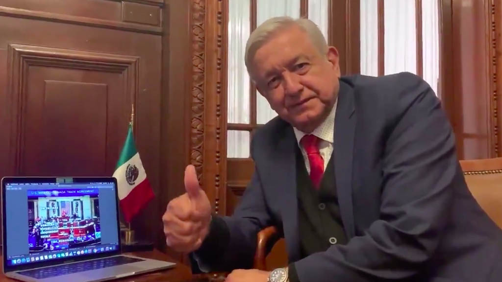 “Estamos bien y de buenas”, dice López Obrador ante aprobación del T-MEC