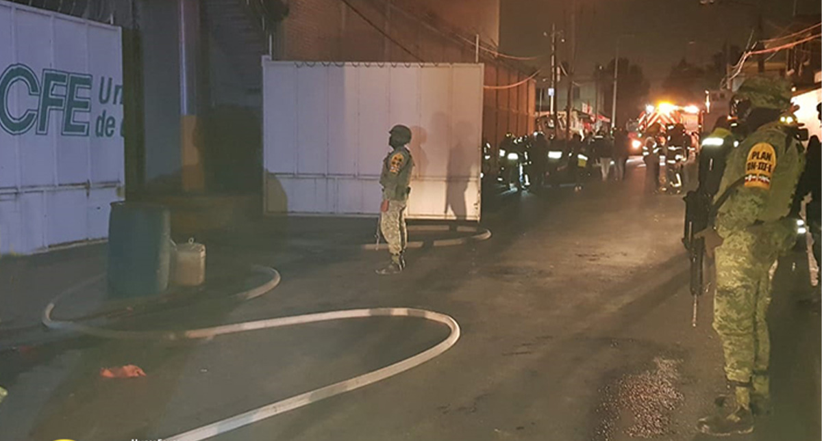 Sedena aplicó Plan DN-III-E por incendio en subestación de CFE en CDMX