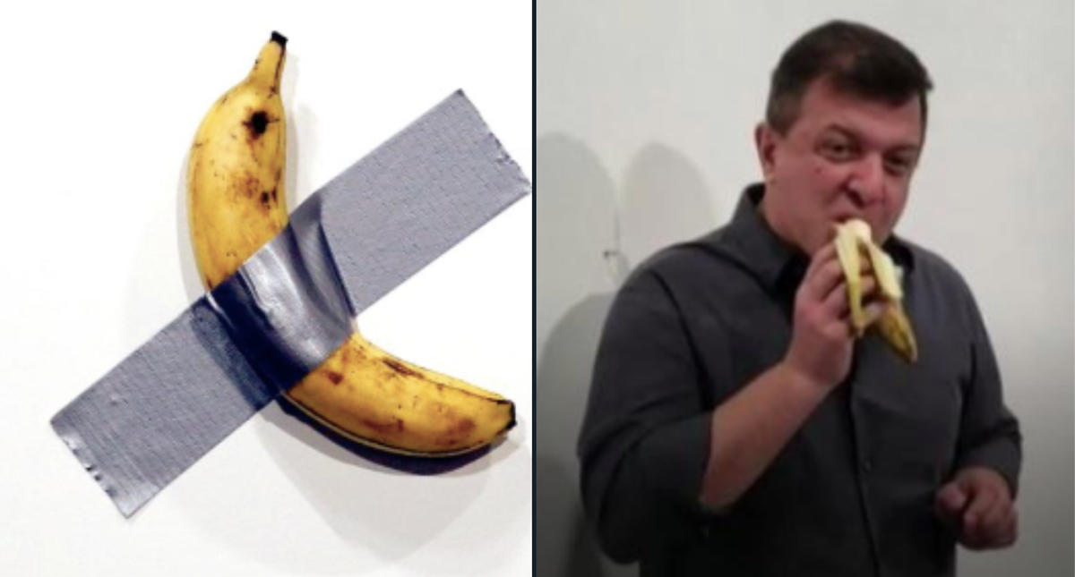 #Video Hombre se come “obra de arte” de 150 mil dólares