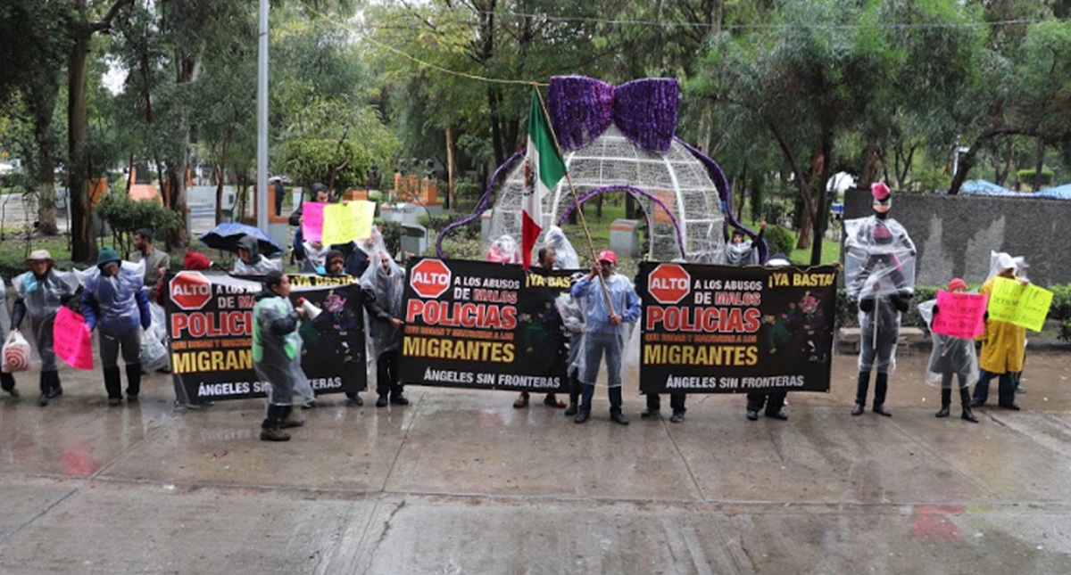 Marchan migrantes contra abusos policiales en Tijuana - protesta-contra-abusos-policiales