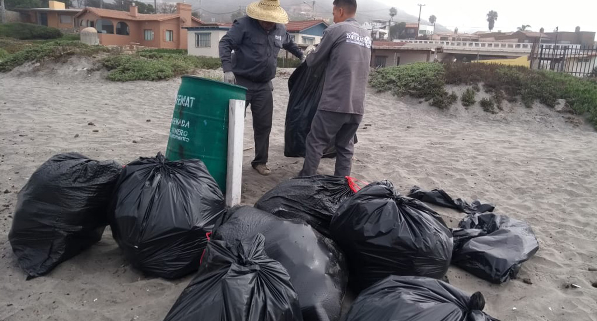 Recolectan 185 toneladas de basura en costas de Ensenada