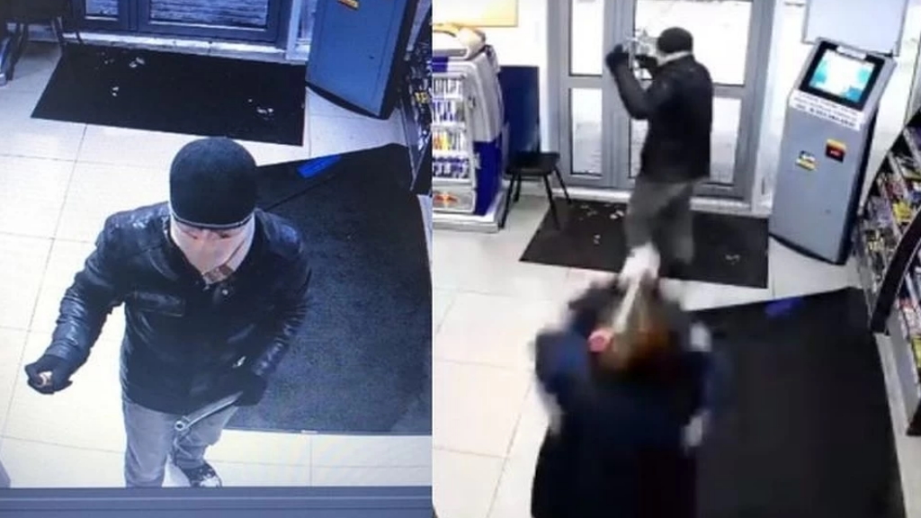 #Video Empleada de tienda enfrenta a asaltante con un trapeador