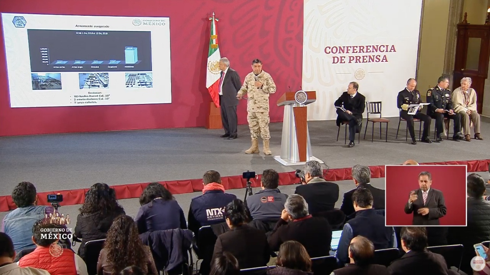 Decomiso de droga a grupos delictivos representa más de 34 mil mdp, asegura el general Luis Cresencio Sandoval