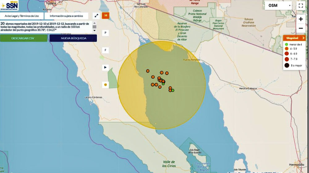 Baja California suma 20 sismos en dos días