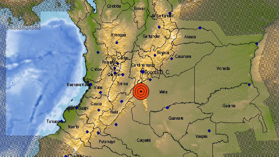 Sismo de magnitud 6.2 sacude Colombia