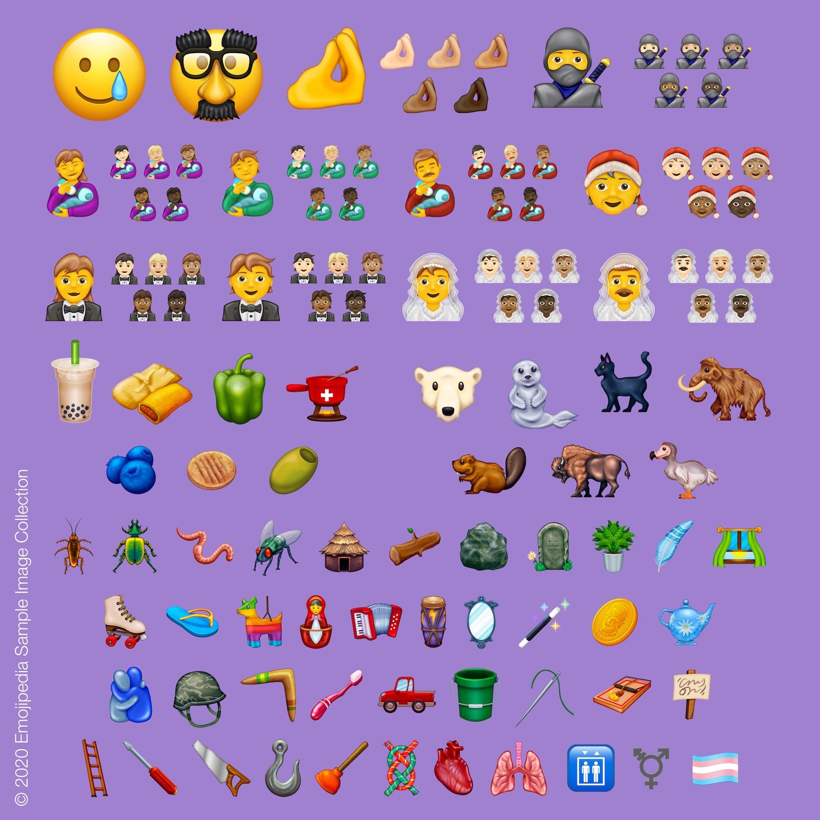 #Video Estos son los 117 nuevos emojis para 2020 - 2020-emojipedia-sample-image-collection
