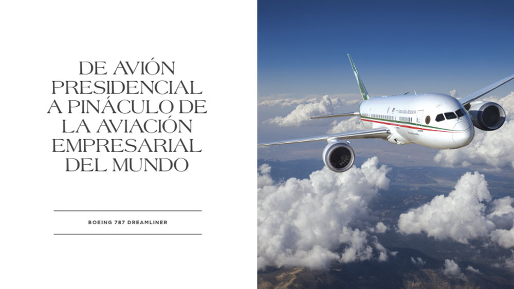 Gobierno promociona avión presidencial como “el pináculo de la aviación empresarial del mundo”