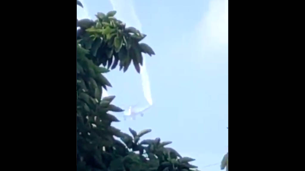 Avión arroja combustible en Los Ángeles; hay 29 heridos