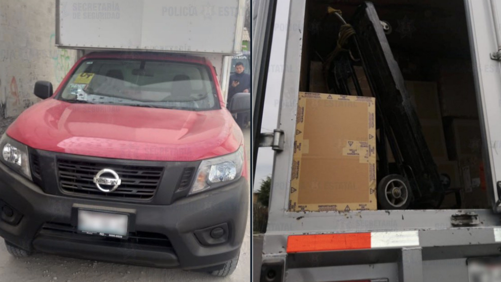 Recuperan camioneta robada que transportaba mercancía por 480 mil pesos