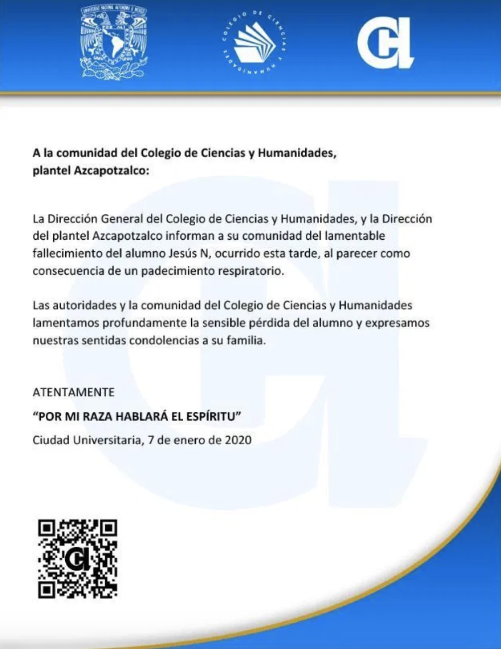 Muere alumno en salón del CCH Azcapotzalco por falla respiratoria - captura-de-pantalla-2020-01-08-a-las-121143