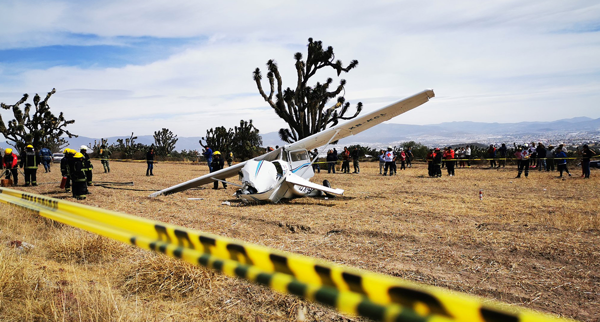 Se desploma avioneta en Pachuca, Hidalgo
