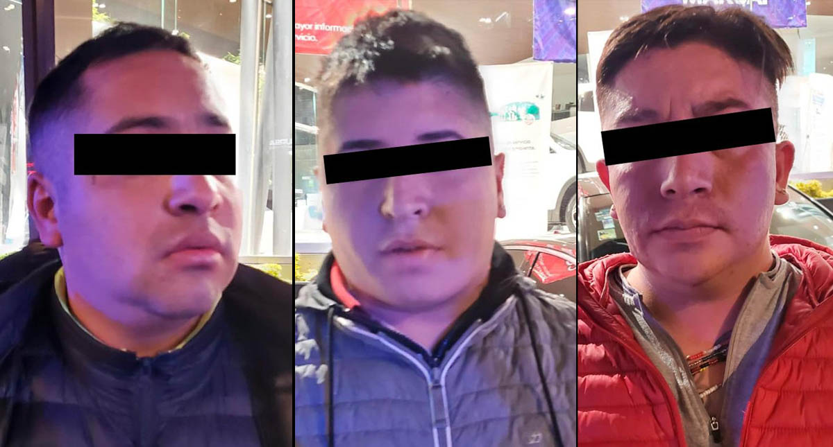 Detienen a tres presuntos implicados en asaltos sobre Periférico