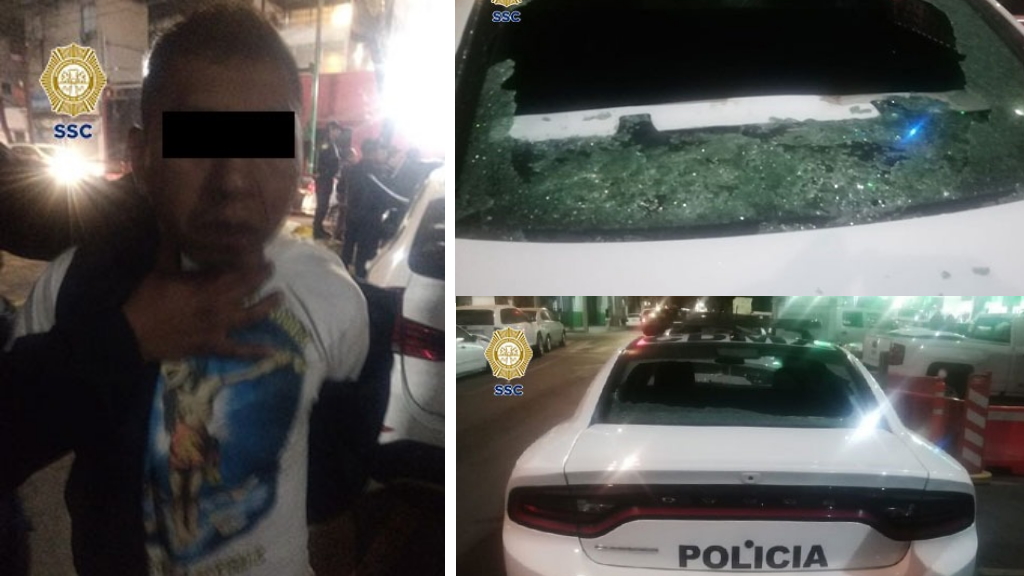 Detenidos hallan arma dentro de patrulla y disparan contra policías