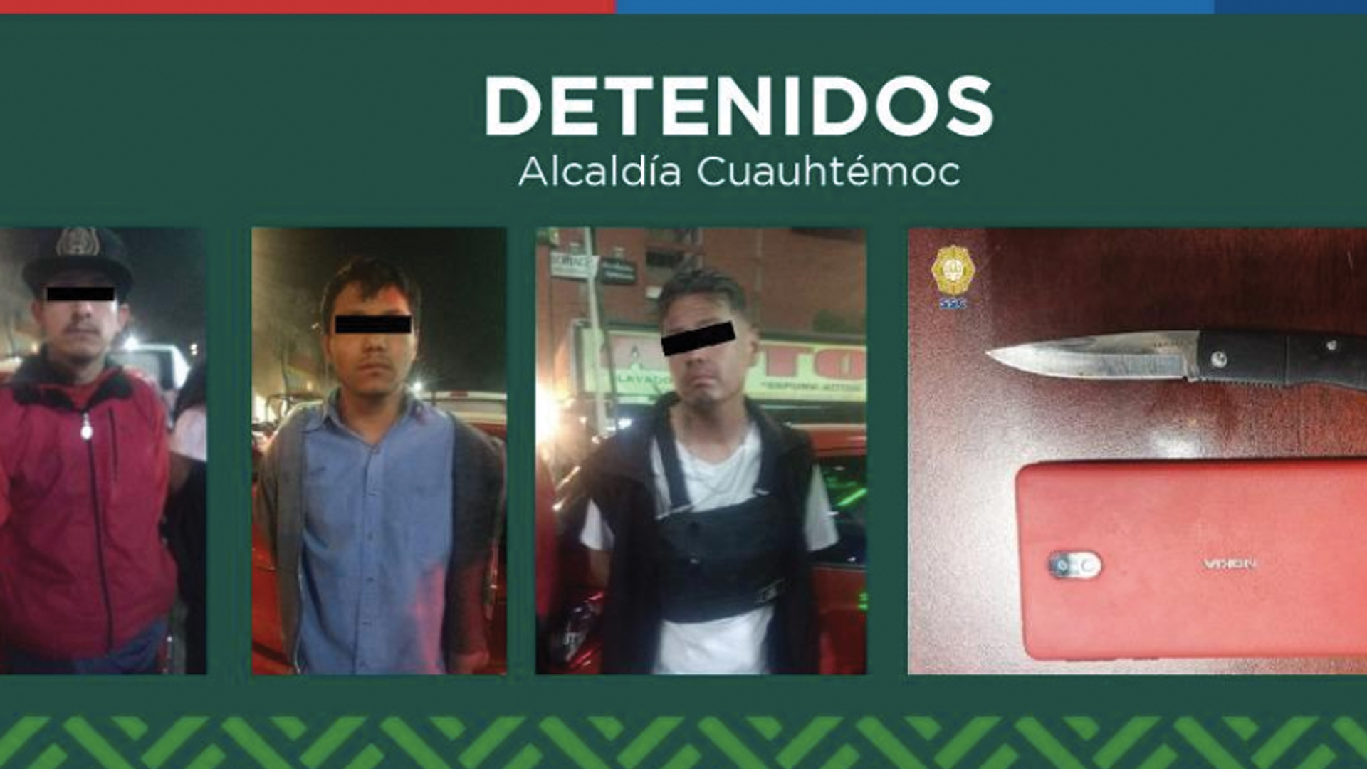 SSC detiene a presuntos ladrones en alcaldías Cuauhtémoc e Iztacalco