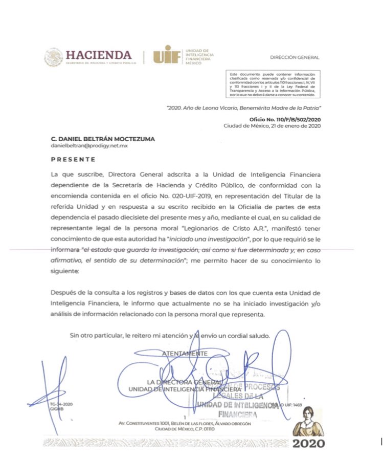 Legionarios de Cristo niegan investigación de la UIF en su contra - epyr4kiuuaa4ydh