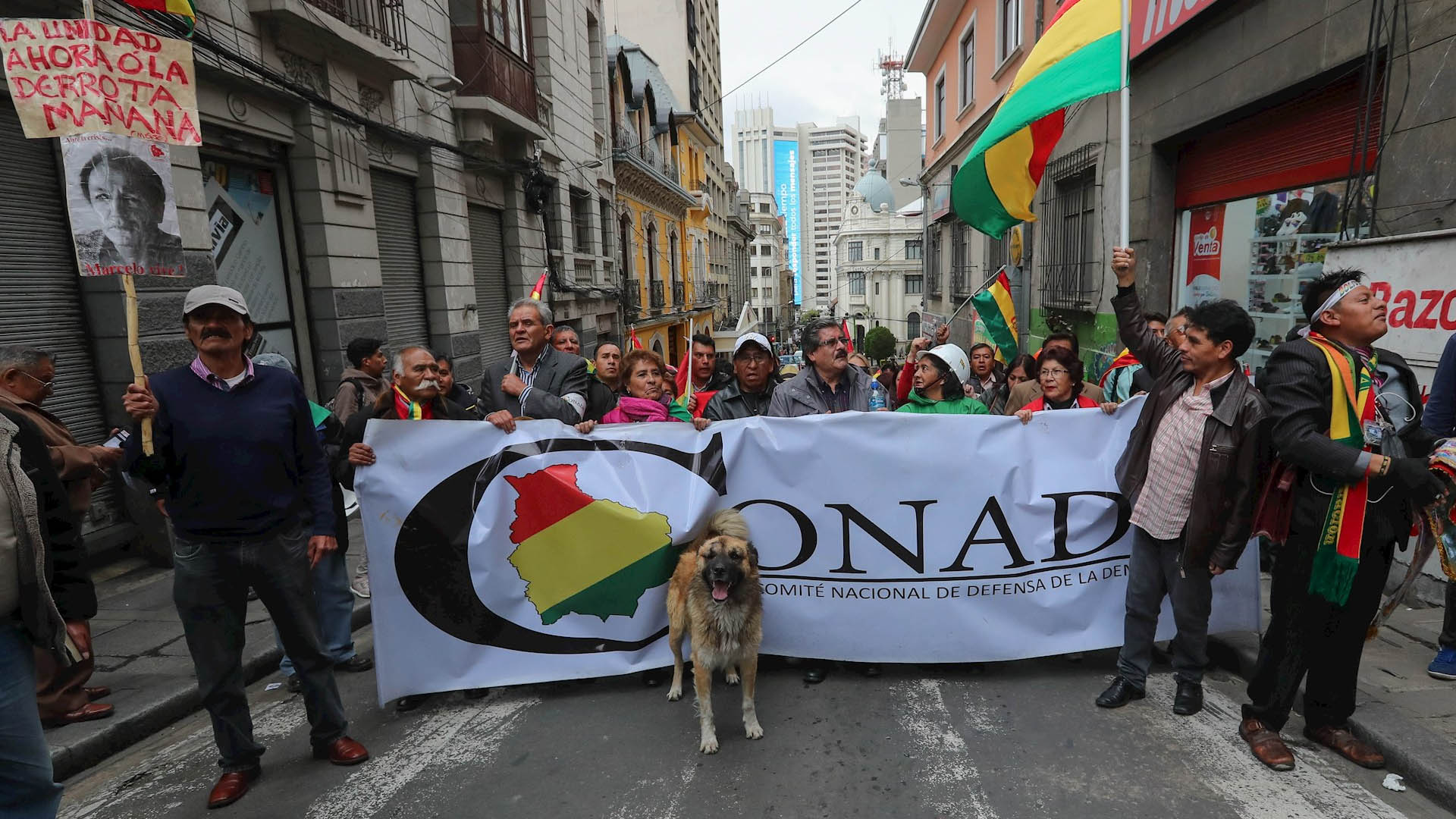 Marcha pide unidad para evitar retorno del partido de Morales al poder en Bolivia