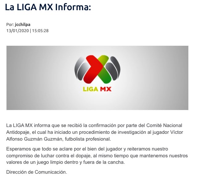 Tenemos mucho por mejorar - fmf-comunicado-liga-mx-victor-guzman