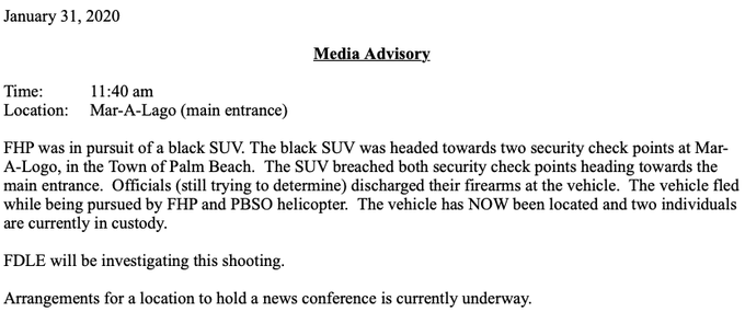 Disparan contra automóvil que intentó ingresar al resort de Trump de Mar-a-Lago; hay dos detenidos - mar-a-lago