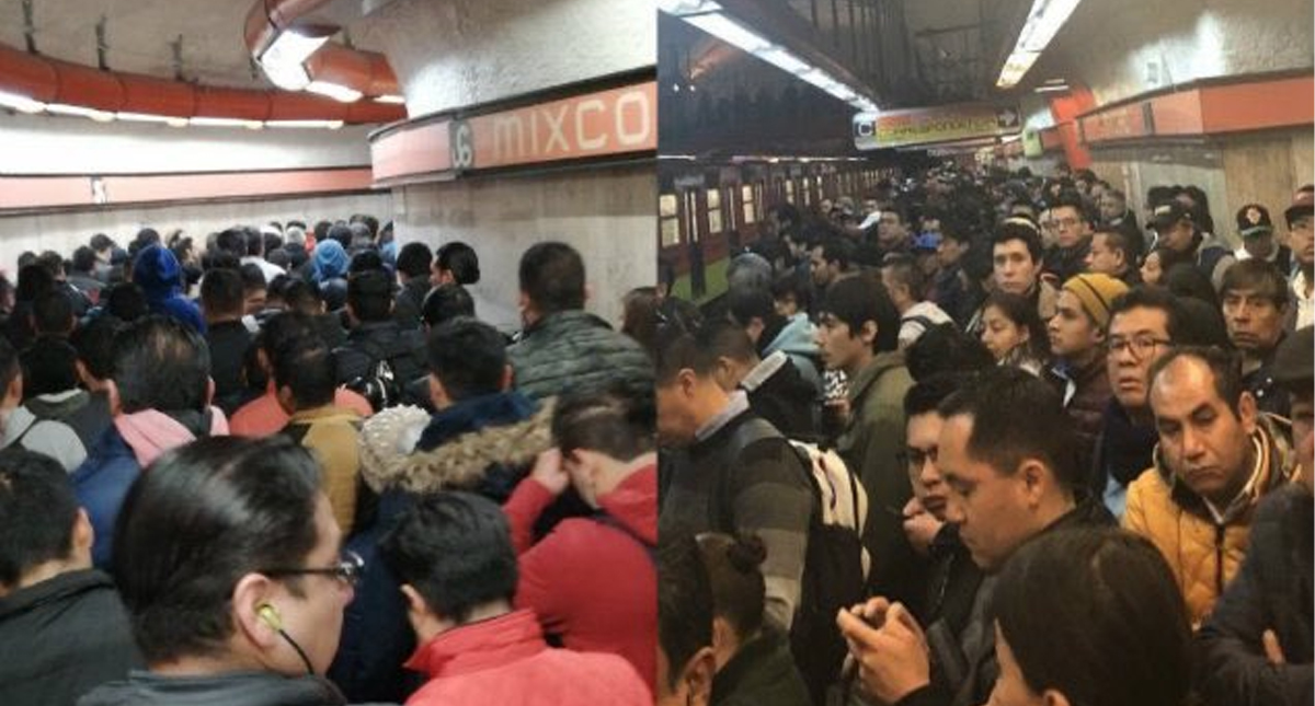 #Video Usuarios del Metro denuncian grave saturación en la Línea 7