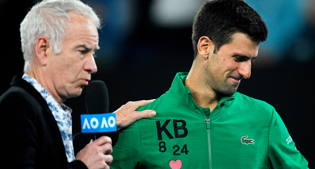 Novak Djokovic rompe en llanto al recordar a Kobe Bryant