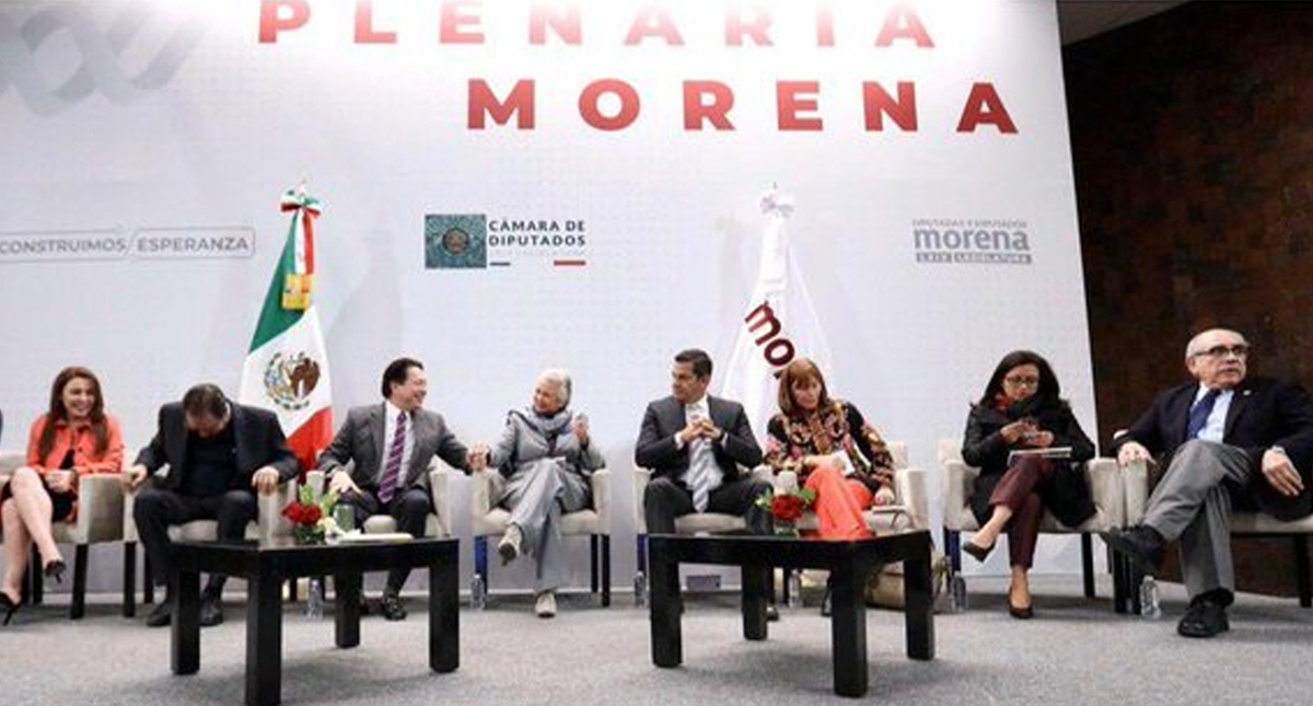 Inicia reunión plenaria de diputados de Morena con Olga Sánchez Cordero