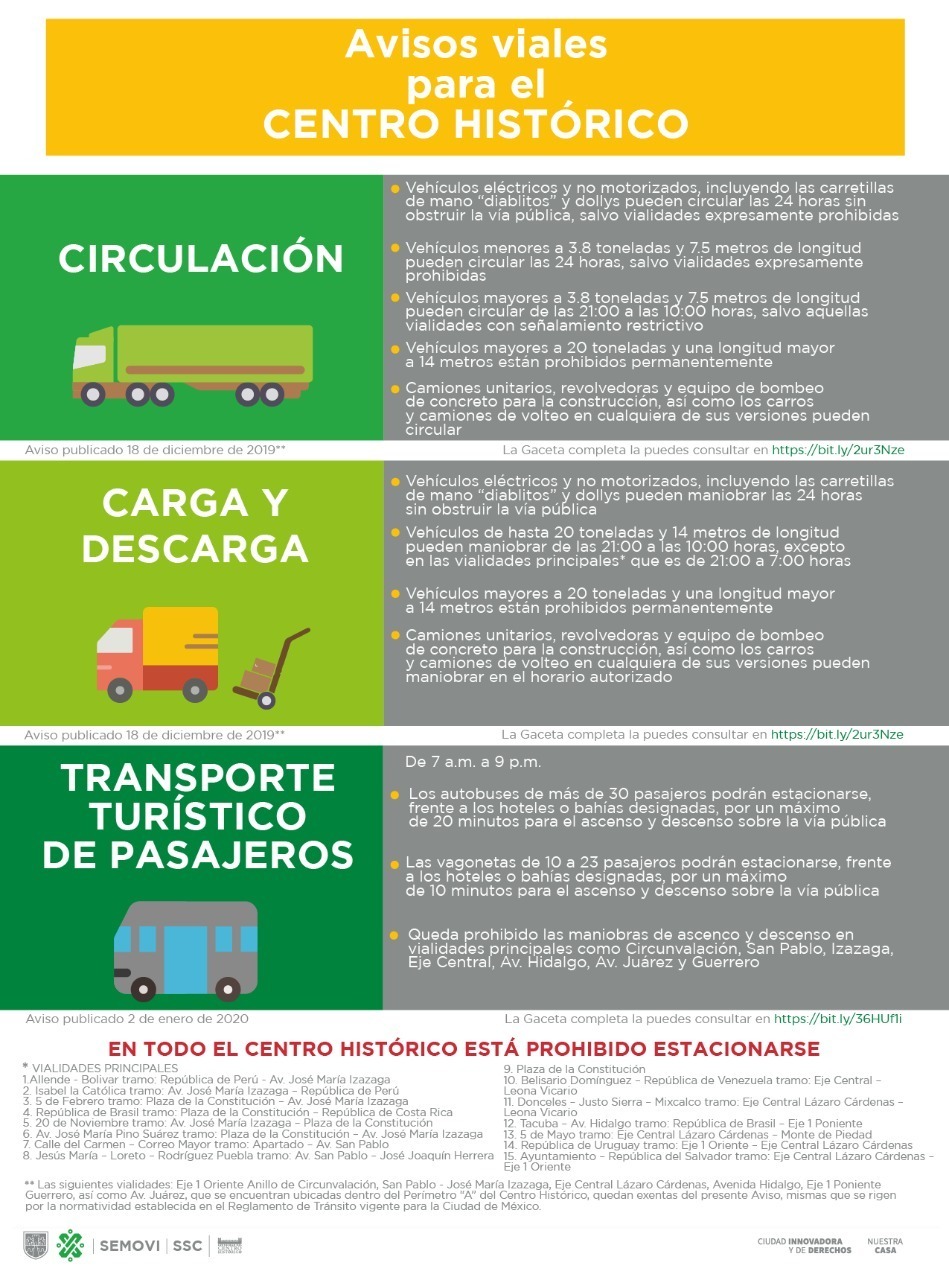 Cambian en CDMX reglas de circulación para transporte de carga y turístico - reglamento-carga-centro-historico