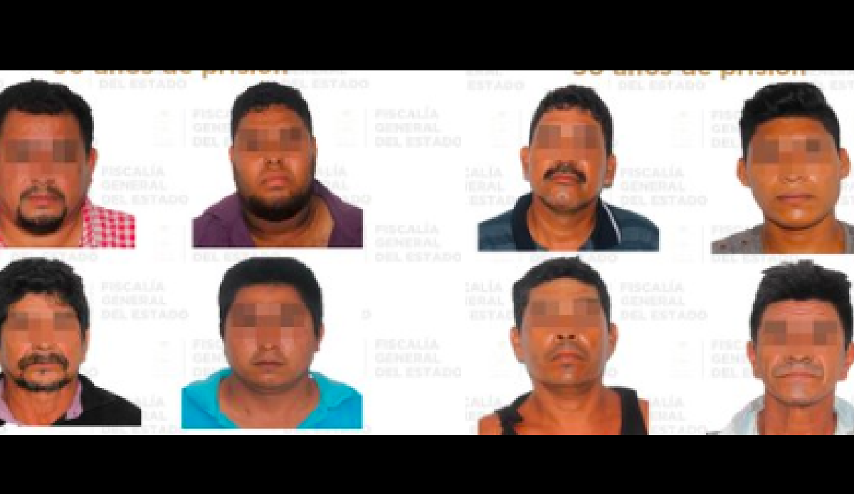 Sentencian a 50 años de cárcel a ocho sujetos por secuestro en Tabasco