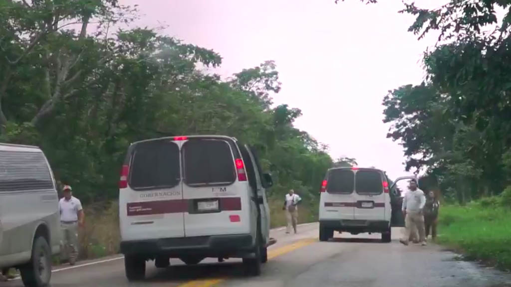 #Video Agentes de migración persiguen a migrantes en Tabasco