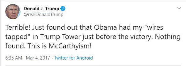 Trump publica meme de Obama y vuelve a sugerir presunto espionaje - tuit-trump-obama-espionaje