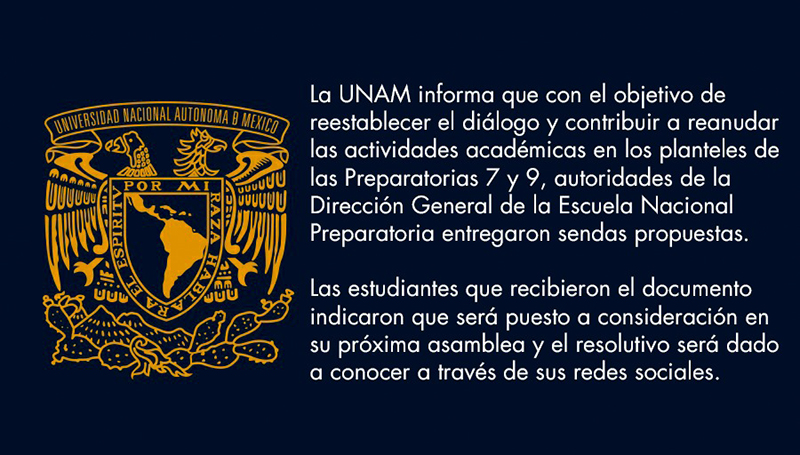UNAM asegura 'no represalias' para liberar Prepas 7 y 9 - unam-entrega-documentos-para-liberar-prepas-7-y-9