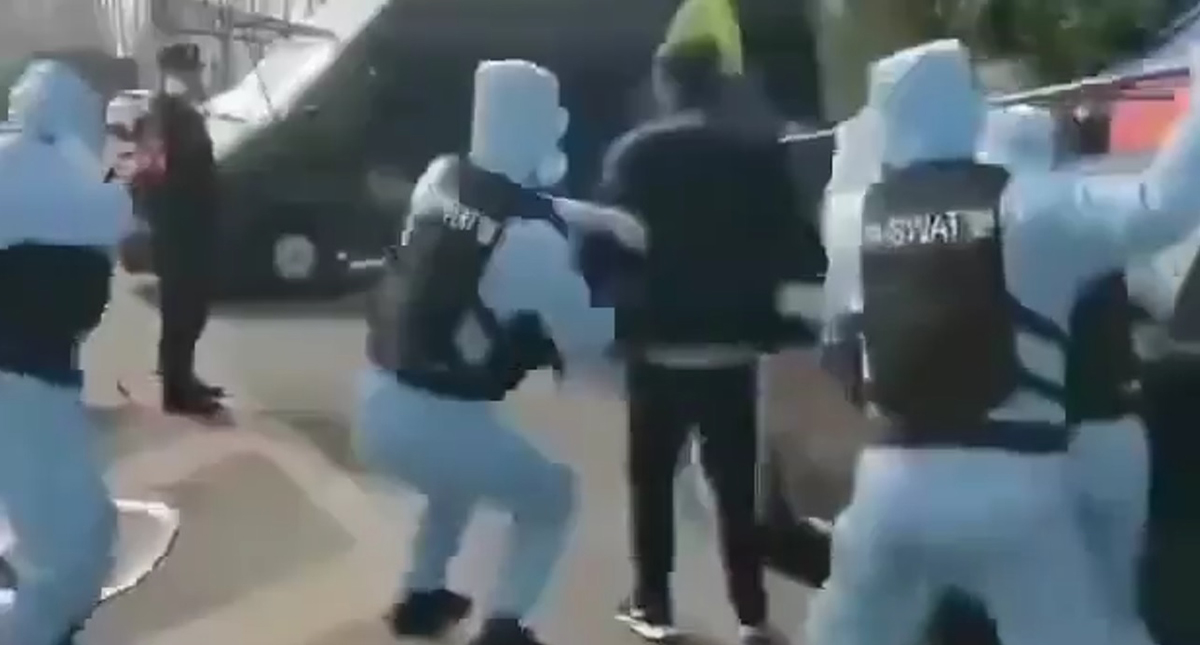 #Video Simulacro en zonas de control de Covid-19 en China