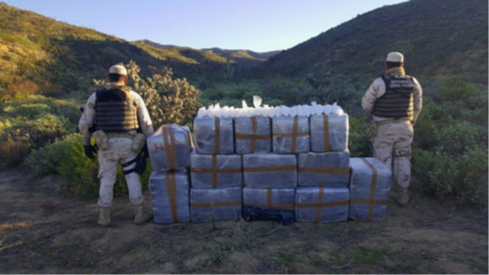 Aseguran 2 mdp en Baja California de mariguana y crystal