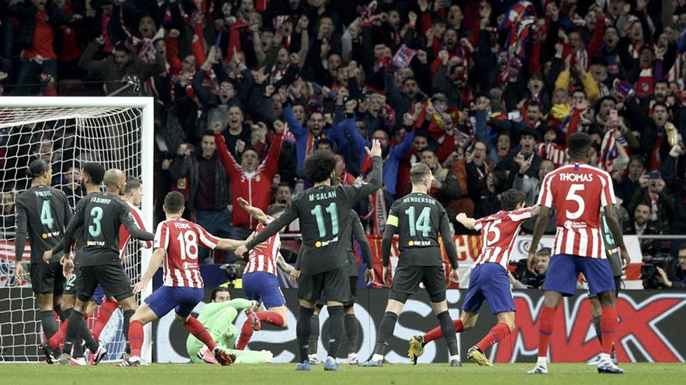 Atlético de Madrid resurge contra el Liverpool