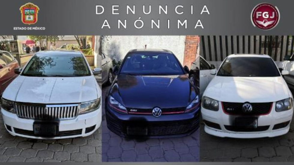 Detienen en el Estado de México a tres miembros del CJNG - autos-decomisados-a-delincuentes-en-zumpango