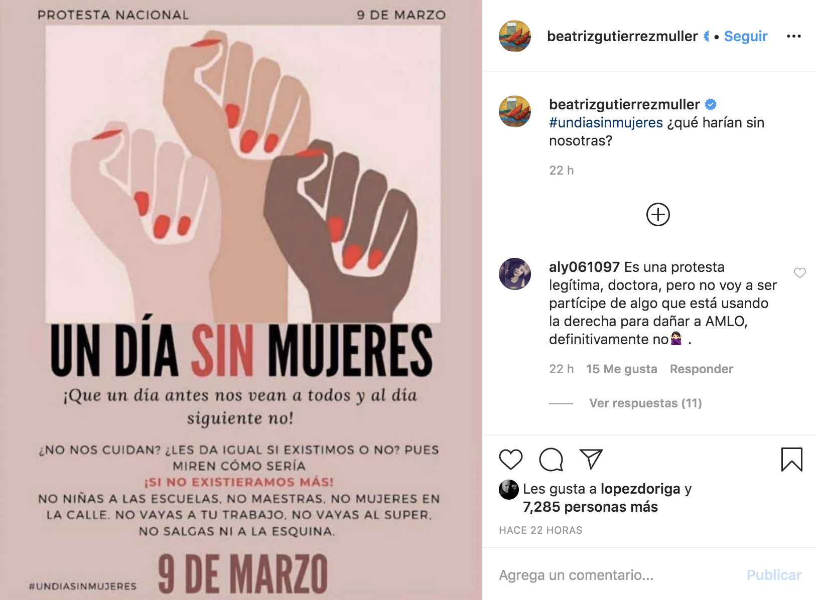 Beatriz Gutiérrez llama a paro nacional de mujeres, luego cambia de opinión - beatriz-gutierrez