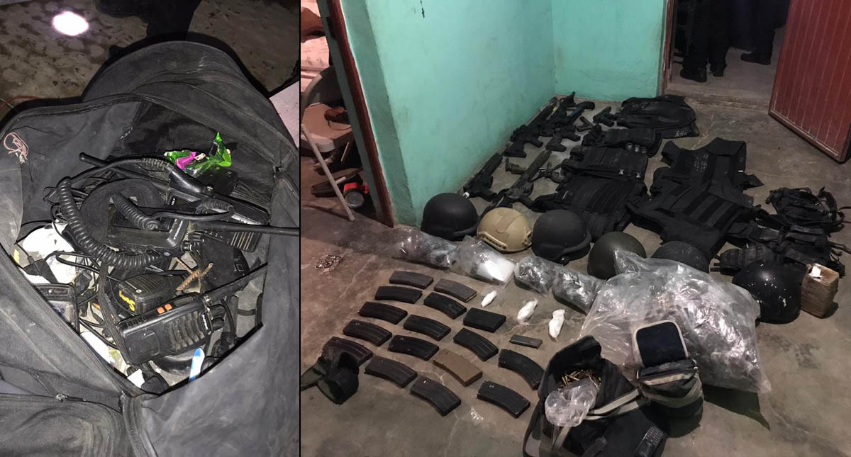 Decomisan armas, droga y vehículos en Tula, Tamaulipas