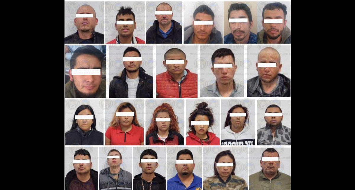 Detienen a 24 presuntos miembros de organización criminal en Guanajuato