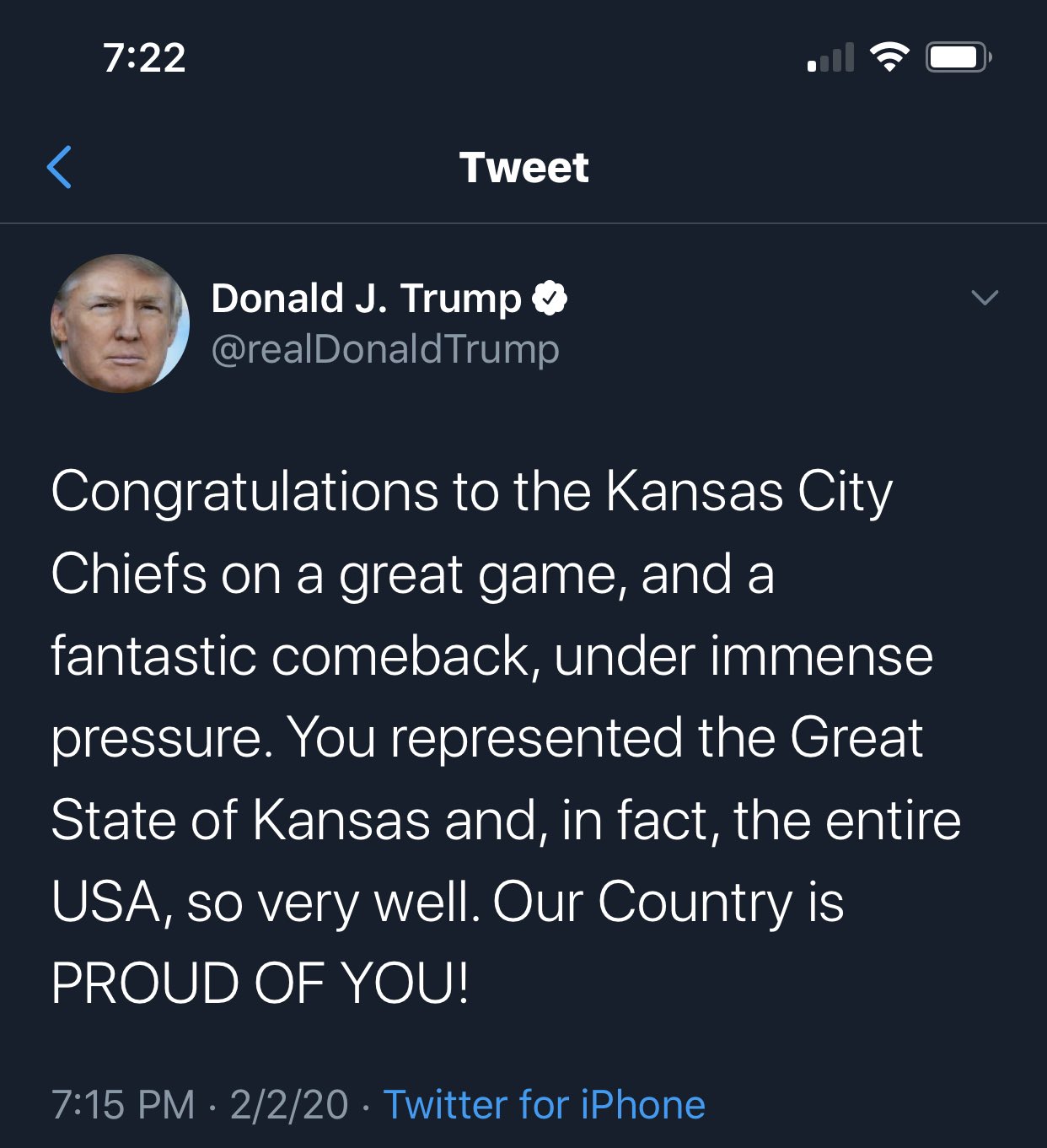 Donald Trump se equivoca al felicitar a los Chiefs de Kansas City - donald-trump-estados-unidos-super-bowl