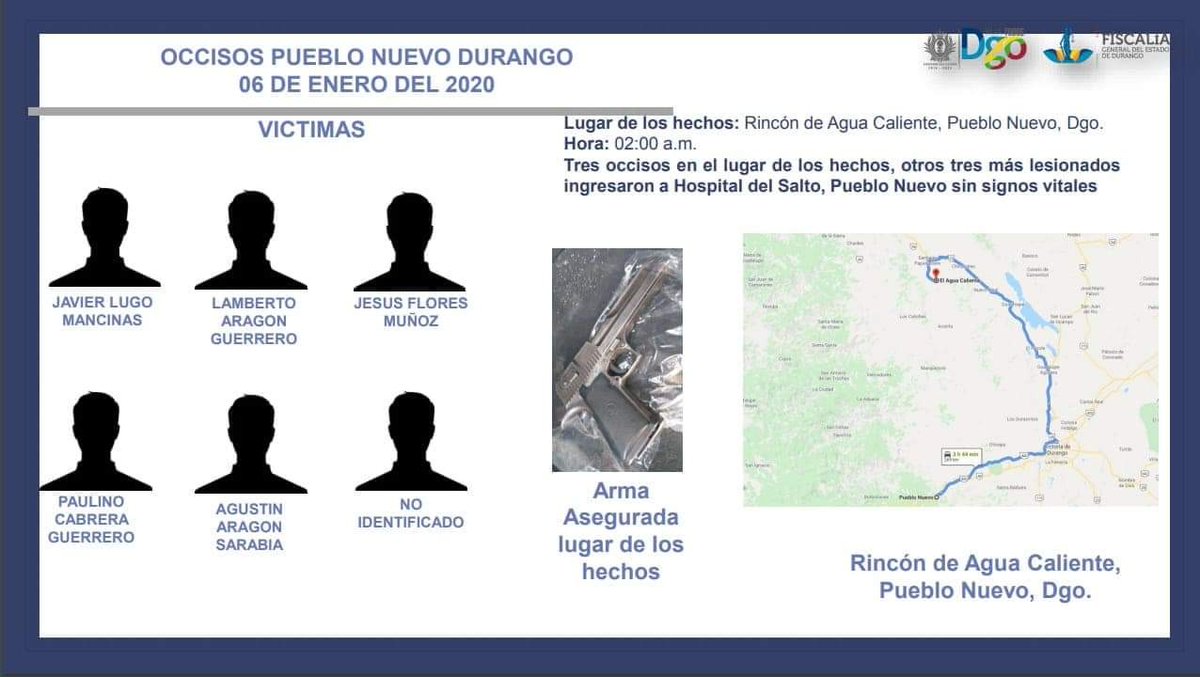 Balacera en Durango deja seis muertos; hay cinco detenidos - durango